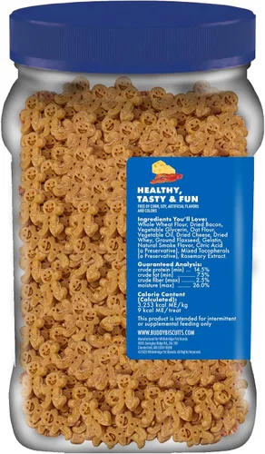 Vista 2 de Buddy Softies - Golosinas suaves y masticables para perros, tocino y queso, tarro de 20 onzas