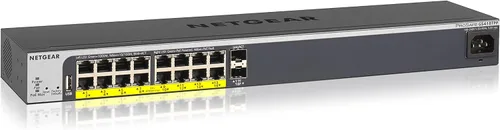 Vista 10 de NETGEAR Switch Pro PoE administrado inteligente Gigabit Ethernet de 10 puertos (GS510TPP) - con 8 x PoE+ @ 190W, 2 x 1G SFP, montaje