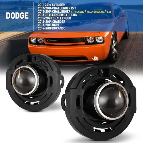 Vista 3 de Ensamble de lámparas de luces antiniebla compatible para Dodge Avenger 2011-2014, Challenger R/T 2013-2014, Charger 2012-2014, Dart 2013-2015