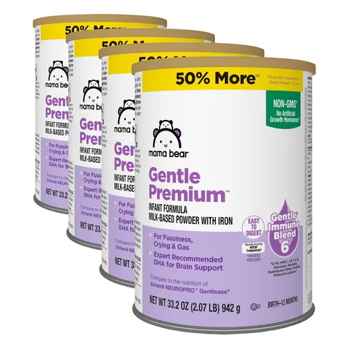 Vista 9 de Marca Amazon – Mama Bear Gentle Premium Fórmula en polvo para bebés, DHA para apoyo cerebral, mezcla inmune 6, 2'FL HMO, para malestar, llanto