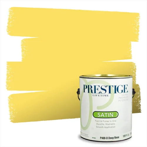 Vista 92 de PRESTIGE Pinturas de pintura exterior e imprimación en uno, 1 galón, plano, combinación comparable de Benjamin Moore* Pila de heno