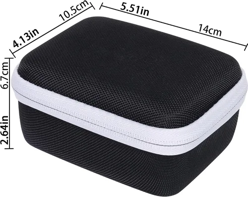 Vista 6 de co2CREA Carcasa rígida compatible con Bushnell Golf Wingman Mini GPS Speaker (negro/plateado)