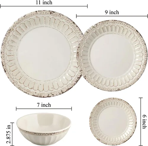 Vista 2 de UP UPware Chateau - Platos redondos de melamina para postre, platos pequeños para servir, para aperitivos, aperitivos y guarniciones, arena, 6