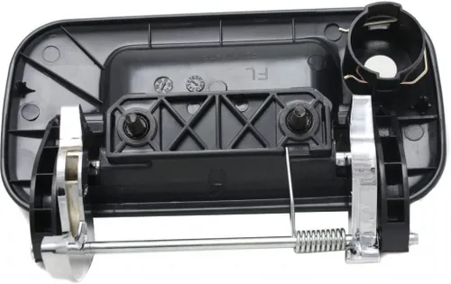 Vista 2 de Para Ford F-150 Manija de puerta trasera 2004-2013 con orificio para llave Bisel negro liso con palanca cromada Plástico FO1915112