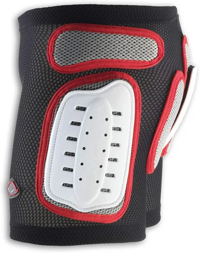 Vista 12 de UFO Plast Made in Italy - Pantalones cortos acolchados de plástico para snowboard, esquí, patinaje Negro con rojo Modelo: Sk09125