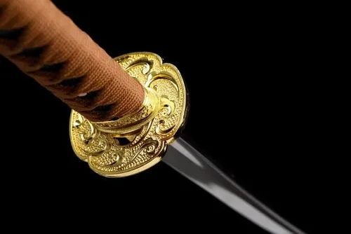 Vista 5 de Espada katana japonesa samurái forjada a mano real hoja de acero al carbono 1060 con endurecimiento tradicional y espiga completa