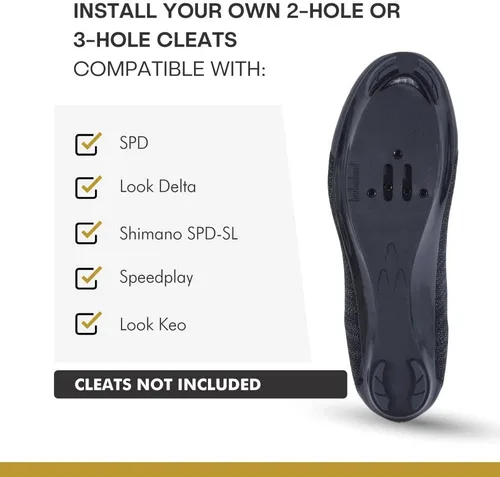 Vista 3 de Tommaso Strada Mens Cycling Shoes for Road Bikes Universally Compatible with All Shoe Clips & Bike Cleats, from SPD to Look Delta to Speedplay