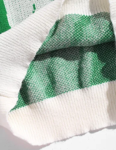 Vista 97 de ZAFUL Y2K - Suéter casual con estampado de llama estética para hombre, suéter de punto holgado, manga larga, cuello redondo