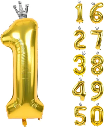 Vista 129 de Globos gigantes de helio de aluminio de 40 pulgadas, color negro, globos digitales grandes del número 0 para decoración de fiesta de cumpleaños