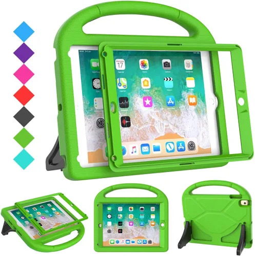 Vista 14 de SUPLIK Funda para niños para iPad 5ª/6ª Generación (9.7 pulgadas, 2017/2018), iPad Air 2/1 & Pro 9.7 con protector de pantalla, cubierta protectora