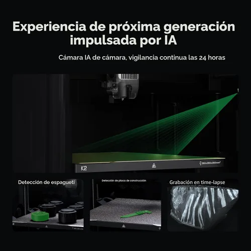 Vista 6 de Creality Impresora 3D K2, impresión multicolor de alta velocidad 23.622 in