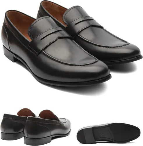 Vista 2 de Dunross & Sons Men's Formal Leather Upper, Leather Lined Dress Loafers Shoes