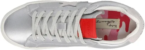 Vista 4 de VINTAGE HAVANA Womens Bounce Metallic Lace Up Sneakers Shoes Casual - Silver