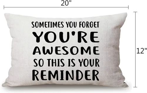 Vista 22 de Fundas de almohada de 12 x 20 pulgadas, decoración rústica de granja, sé feliz, fundas de almohada de algodón y lino, citas inspiracionales con Jcp20