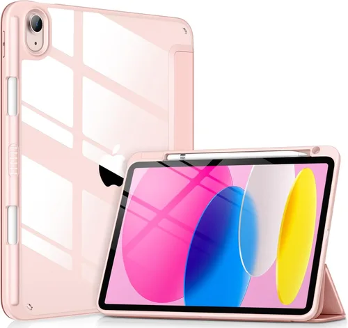 Vista 37 de DTTOCASE - Funda para iPad de 10.ª generación de 2022, 10.9”, reverso transparente y marco de poliuretano termoplástico antigolpes