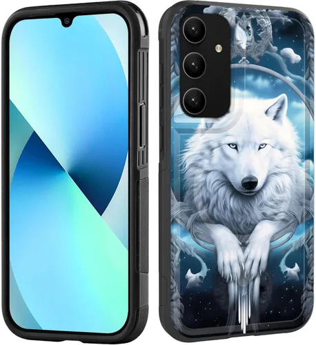 Vista 229 de Funda magnética para Galaxy A16 5G, [compatible con MagSafe] [protección contra caídas de grado militar] Funda resistente a prueba de golpes