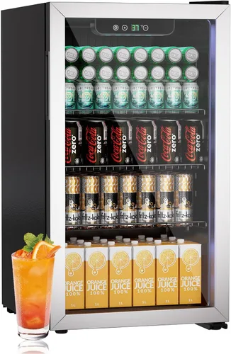 Vista 18 de Mini Refrigerador Compacto de 24 Latas/0.9 Pies Cúbicos para Refrescos, Bebidas, Cerveza o Vino, Pequeño Refrigerador Enfriador de Bebidas Portátil