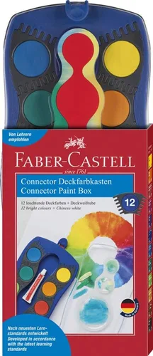Vista 9 de Faber-Castell Caja de pintura Connector - 12 colores turquesa