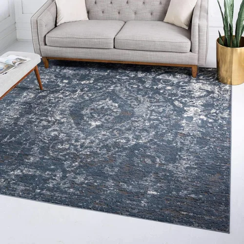 Vista 20 de Unique Loom Portland Collection Astoria - Alfombra rectangular (9 x 12 pies, rectangular, azul/marfil)