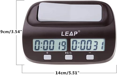 Vista 7 de ljhnba Reloj de ajedrez temporizador de ajedrez reloj de cuenta hacia arriba alarma digital reloj de ajedrez contemporáneo Ajedrez I-Go Chess up
