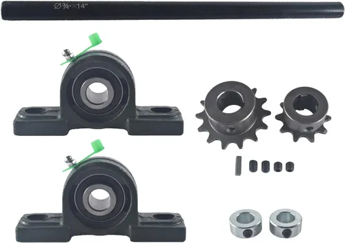 Vista 11 de Eje de gato Go Kart Minibike Kit completo de eje de gato 3/4" X 10" Cadena 40/41/420