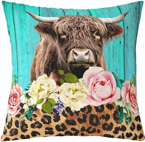 Vista 12 de Feelyou Funda de almohada rosa de 18 x 18 pulgadas, funda de almohada suave con flores florales de rosas para sala de estar, dormitorio, flor