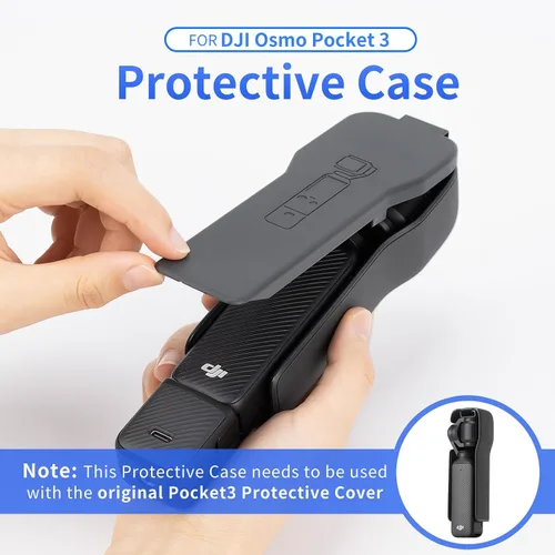 Vista 2 de Pocket 3 Funda protectora rígida para DJI Osmo Pocket 3 Accesorios con 3 ranuras de almacenamiento CPL/ND filtro