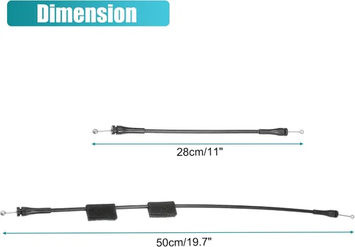 Vista 4 de X AUTOHAUX Cable de liberación del pestillo de la puerta de carga del lado derecho trasero para Ford E-150 E-250 E-350 E-450 E-550 Econoline Super