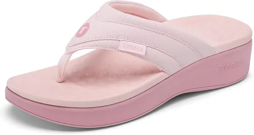 Vista 14 de Orthopedic Arch Support Flip Flops for Women Adjustable Strap Double Layer Comfort Sandals Plantar Fasciitis Heel Pain Relief Orthopedic Beach
