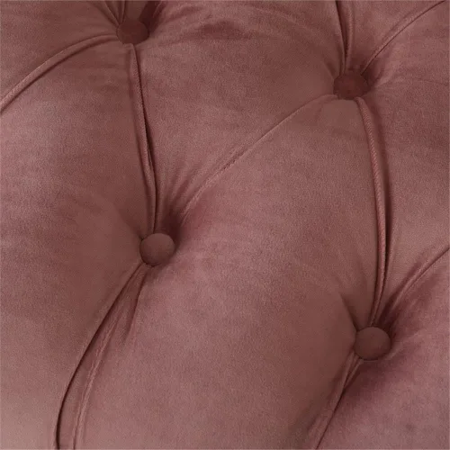 Vista 6 de MAKLAINE Silla decorativa de terciopelo con marco de madera en rosa ceniza