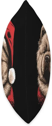 Vista 2 de Dark Chow Chow Dog Love Chow - Almohada de Navidad, 16 x 16 pulgadas, multicolor
