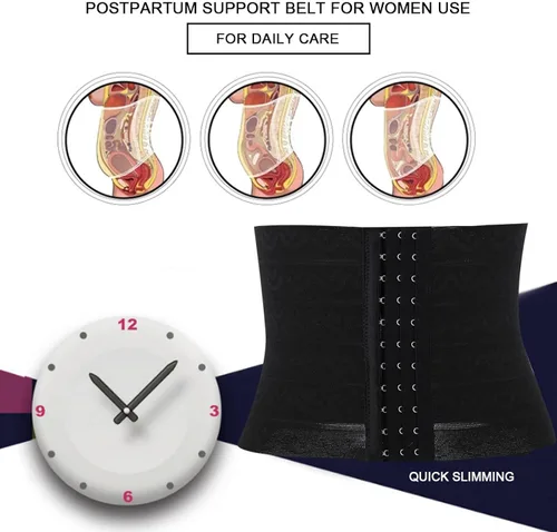 Vista 7 de Joyzan Entrenador de cintura para mujer, corsés debajo del busto, faja de reloj de arena, moldeadora de cuerpo, torso más delgado