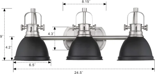 Vista 5 de Emliviar - Lámpara de baño con 3 luces