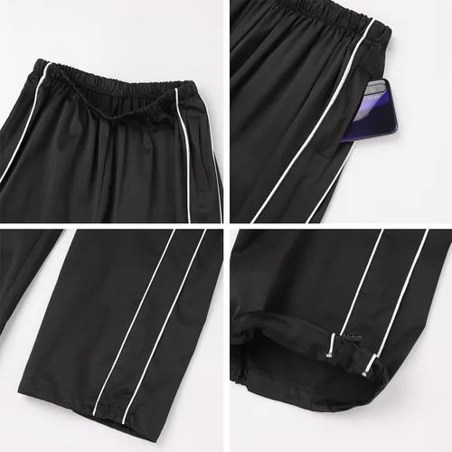 Vista 5 de ODIZLI Pantalones de paracaídas para mujer, Y2k, de tiro bajo, holgados, estilo cargo, ropa de calle, pantalones deportivos holgados de gran