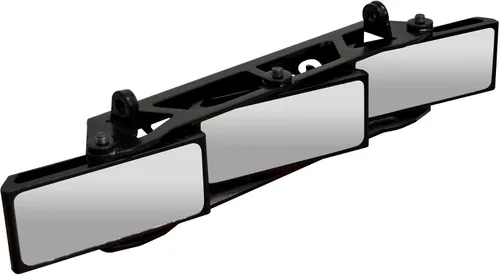Vista 6 de SuperATV Espejo retrovisor de 3 paneles con abrazaderas de 1.75 pulgadas para Polaris General 2016+ Polaris General 4 2017+ Ancho: 20 pulgadas