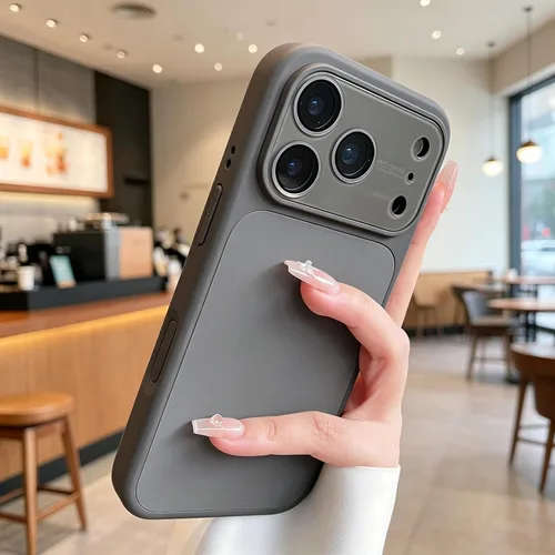 Vista 3 de Funda de silicona líquida para iPhone 17 Pro Max equipada con película protectora de lente, anticolisión suave al tacto y resistente a las manchas