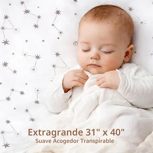 Vista 2 de Almohadilla de cama impermeable para bebé, lavable, reutilizable, de 31"x40" grande, protector de colchón para niños pequeños, almohadillas