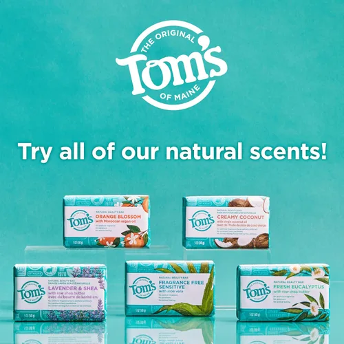 Vista 7 de Tom's of Maine - Jabón en barra de belleza natural Sensitive Skin, Soap Bar, Soap Bar for Women, Gentle Cleansing, Personal Care Product, Everyday