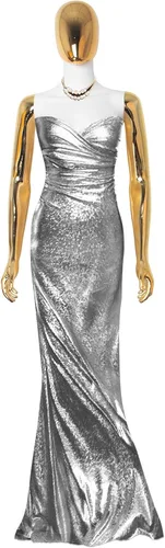 Vista 10 de Maniquí femenino negro con forma de vestido de cuerpo completo de 70 pulgadas, maniquíes ajustables, modelo de vestido de plástico, soporte de negro