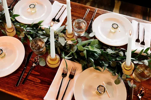 Vista 6 de Vixdonos Portavelas de cristal cónico para centros de mesa, decoración de boda y cena (3 piezas, ámbar)