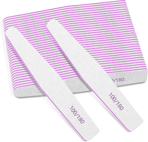Vista 11 de Grano 80/80, 12 limas de uñas para tableros de gel de extensión de uñas de polietileno, para uñas acrílicas, gruesas para uñas postizas
