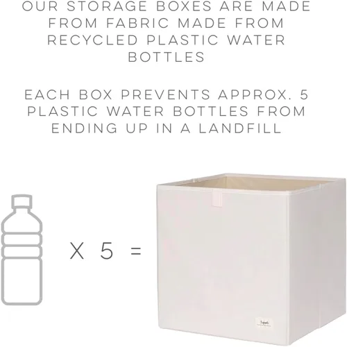 Vista 8 de 3 Sprouts Cubo de almacenamiento de tela reciclada, organizador plegable de 13 pulgadas para sistemas de estanterías de cubos, cubos para niños