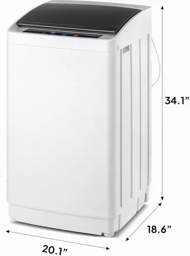 Vista 6 de Bonnlo - Lavadora completamente automática de 17.8 libras, lavadora portátil 2 en 1, lavadora de carga superior y secadora giratoria con bomba