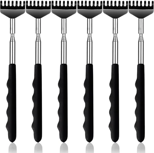 Vista 10 de Yexixsr Paquete de 3 rascadores de espalda extensibles de metal para hombres, mujeres y adultos, masajeador telescópico de espalda con asas de goma