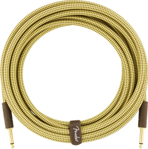 Vista 15 de Fender Cable de instrumentos de la serie Deluxe, recto/recto, Tweed, 18.6 pies