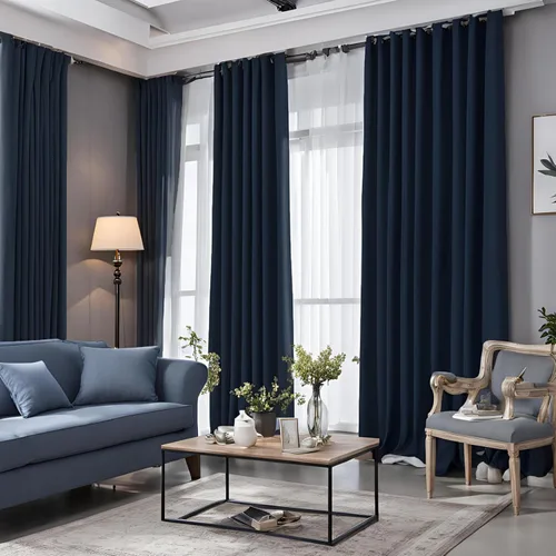 Vista 14 de Cortinas de lino sintético, 2 paneles de 50 pulgadas de ancho (tamaño personalizado, para pedidos personalizados), 17 opciones