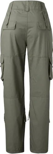 Vista 6 de Pantalones de trabajo vintage para mujer, holgados, para exteriores, holgados, deportivos, casuales, de tiro bajo, estilo occidental, ajuste relajado