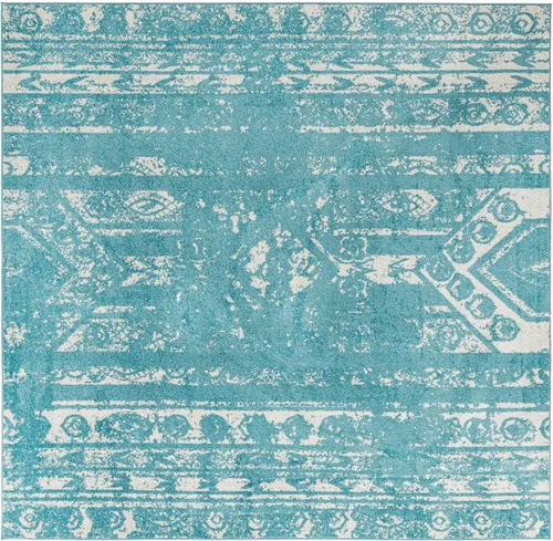 Vista 9 de Unique Loom Lennon Collection - Alfombra de área Zal (2 pies x 3 pies 1 pulgada, rectangular, gris y marfil)