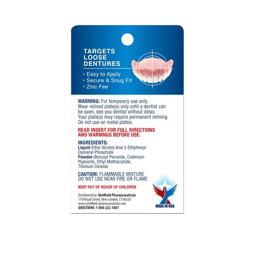 Vista 2 de Advanced Formula Denture Reliner - Reajustar y apretar las dentaduras/para dentaduras superiores e inferiores/Fácil aplicación