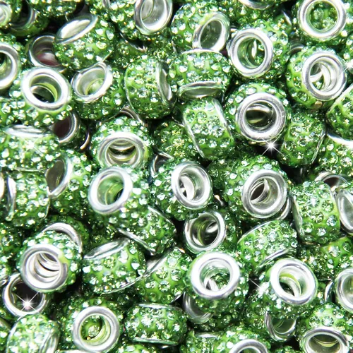 Vista 29 de 60 Piezas Cuentas Espaciadoras de Diamantes de Imitación con Agujero Grande Cuentas Espaciadoras Negras Europeas para Manualidades Cuentas Grandes